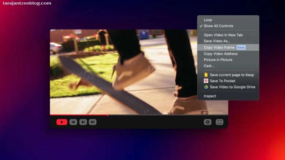 Google ได้เปิดตัว ฟีเจอร์ใหม่ เรียกว่า Copy Video Frame ในเบราว์เซอร์ Chrome ที่ให้ผู้ใช้สามารถจับภาพนิ่งคุณภาพสูงจากวิดีโอ